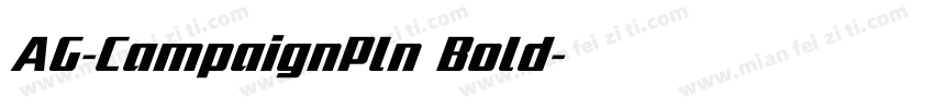 AG-CampaignPln Bold字体转换